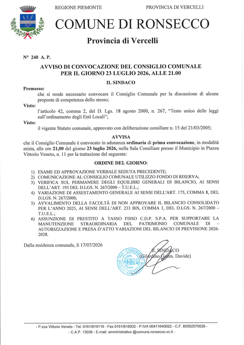 Consiglio Comunale