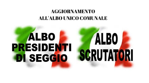 Aggiornamento Albo scrutatori e Albo presidenti di seggio